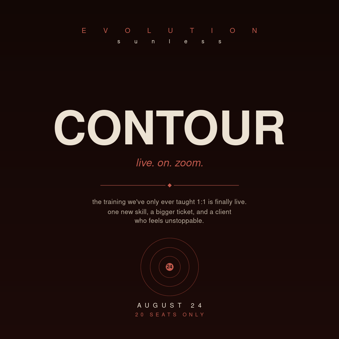 Evolution Sunless LIVE Contour Training August 24